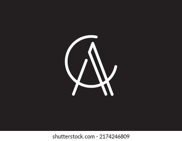 CA,AC ,C ,A Abstract letters Logo Monogram