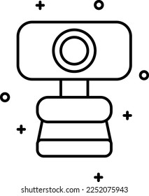 Caamera, line vector icon on transparent background. Outline Caamera, line vector icon