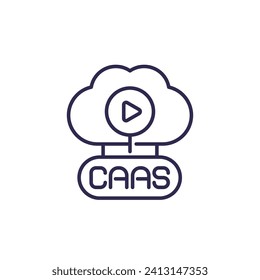 CaaS, content as a service line icon