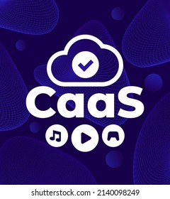 CaaS, contenido como ilustración vectorial de servicio