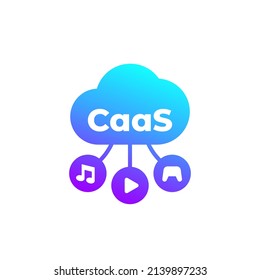 CaaS icon on white, content as a service
