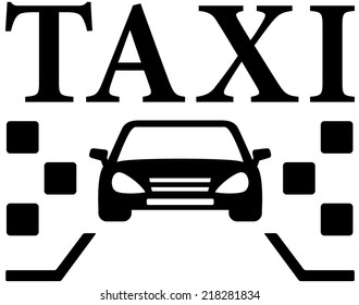 cab black icon with place for your text