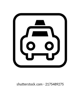 Cab box icon. Taxi icon. Vector.