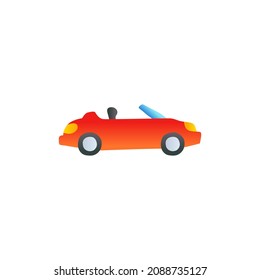 Taxi, Cabrio, Cabriolet-Symbol in Farbverlauf-Farbe einzeln auf weißem Hintergrund