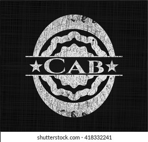 Emblema de tiza de cangrejo escrito en una pizarra
