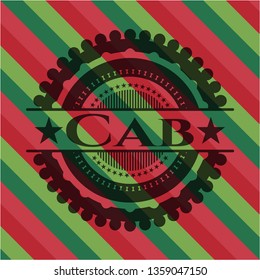 Cab christmas badge background.