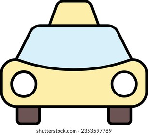 cab drop off parking taxi pickup Outline