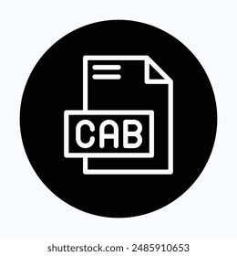 CAB File Format Vector Icon, 