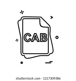 CAB file type icon design vector