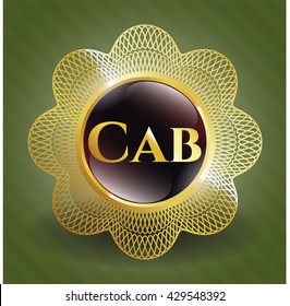 Cab golden badge or emblem
