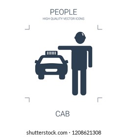 cab icon. high quality filled cab icon on white background. from people collection flat trendy vector cab symbol. use for web and mobile