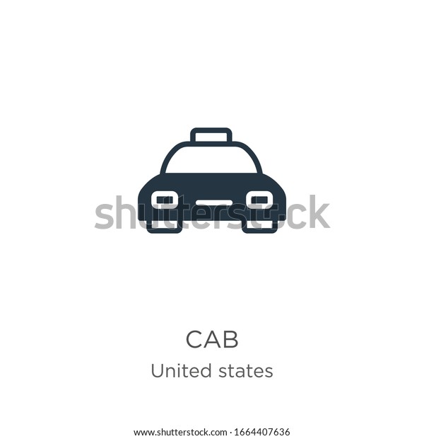 Cab icon\
vector. Trendy flat cab icon from united states collection isolated\
on white background. Vector illustration can be used for web and\
mobile graphic design, logo,\
eps10