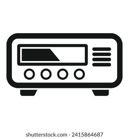 Cab inside taximeter icon simple vector. Private display. Monitor device ride