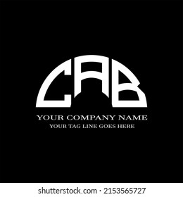 CAB letter logo creative design with vector graphic