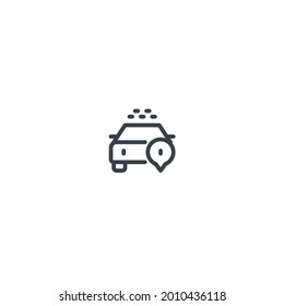 Cab Location - Vector Icon Pictogram