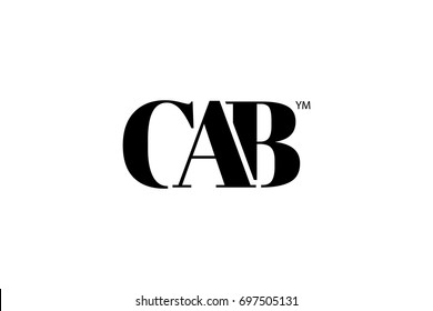 CAB Logo Branding Letter. Vector graphic design. Useful as app icon, alphabet combination, clip-art, and etc.