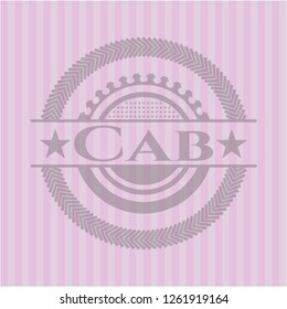 Cab retro pink emblem