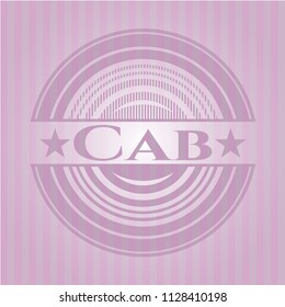 Cab retro style pink emblem