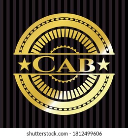 Cab shiny emblem. Vector Illustration. Detailed. 