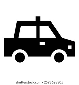 cab solid icon, representing taxi, transportation, ride-hailing, city travel.