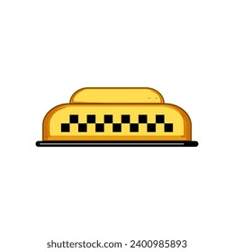 cab taxi sign cartoon. car yellow, vehicle transportation, text auto cab taxi sign sign. isolated symbol vector illustration