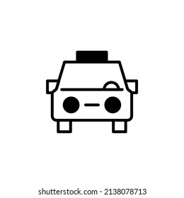 Cab, Taxi, Travel, Transportation Solid Line Icon Vector Illustration Logo Template. Suitable For Many Purposes.