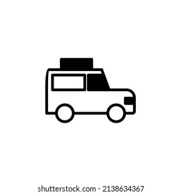 Cab, Taxi, Travel, Transportation Solid Line Icon Vector Illustration Logo Template. Suitable For Many Purposes.