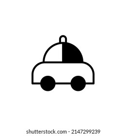 Cab, Taxi, Travel, Transportation Solid Line Icon Vector Illustration Logo Template. Suitable For Many Purposes.