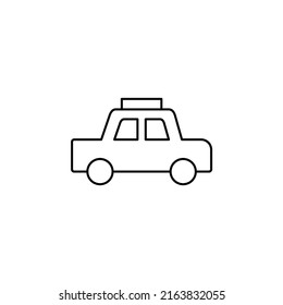 Cab, Taxi, Travel, Transportation Thin Line Icon Vector Illustration Logo Template. Suitable For Many Purposes.