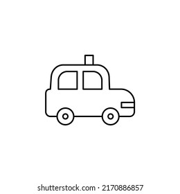 Cab, Taxi, Travel, Transportation Thin Line Icon Vector Illustration Logo Template. Suitable For Many Purposes.