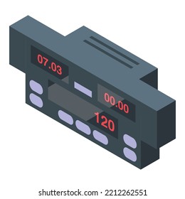 Cab taximeter icon isometric vector. Payment taxi. App auto