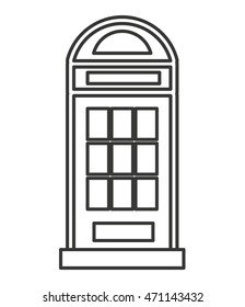 cab telephone isolated icon vector illustration design