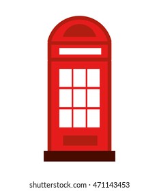 cab telephone isolated icon vector illustration design