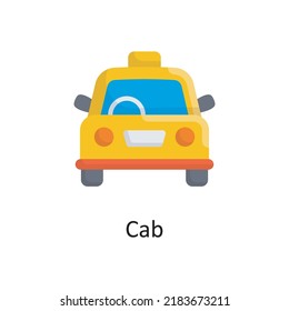 Cab vector flat Icon Design illustration. Miscellaneous Symbol on White background EPS 10 File