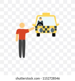 Cab vector icon isolated on transparent background, Cab logo concept