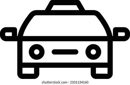 Ilustración de Cab Vector en un fondo transparente.Símbolos de calidad premium.Icono vectorial de trazo para el concepto y el diseño gráfico. 