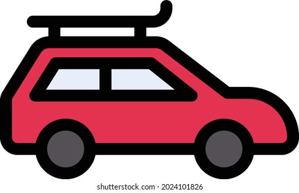 icono de color de línea vector de cabina