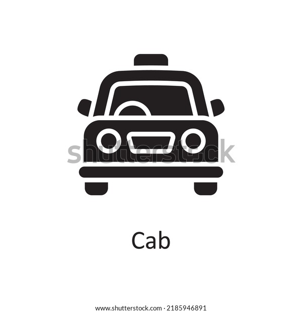 Cab vector solid Icon Design\
illustration. Miscellaneous Symbol on White background EPS 10\
File
