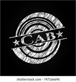 Cab written with chalkboard texture