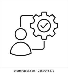 Ilustração vetorial do ícone de contorno de cabeabilidade