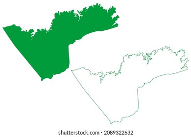 Cabaceiras do Paraguacu municipality (Bahia state, Municipalities of Brazil, Federative Republic of Brazil) map vector illustration, scribble sketch Cabaceiras do Paraguacu map