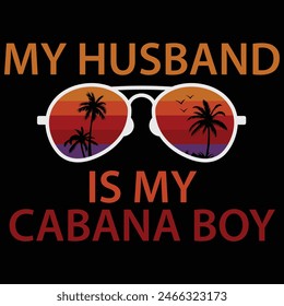 Cabana Boy Beach Bartender Mi Esposo Es Mi Cabana Boy Camiseta