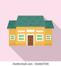 Cabana cottage icon. Flat illustration of cabana cottage vector icon for web design