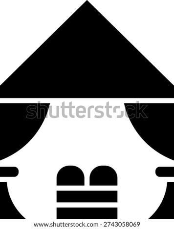 Cabana Glyph Icon Vector Design