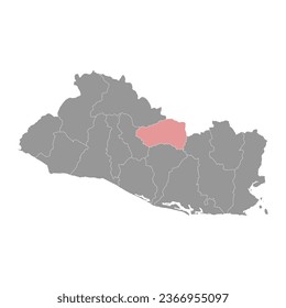 Cabanas department map, administrative division of El Salvador.