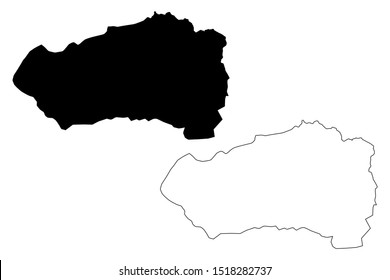 Cabanas Department (Republic of El Salvador, Departments of El Salvador) map vector illustration, scribble sketch Cabanas map