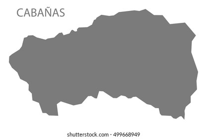 Cabanas El Salvador Map grey