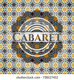 Cabaret arabic style emblem. Arabesque decoration.