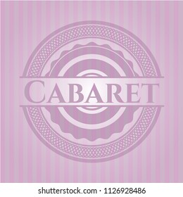 Cabaret badge with pink background