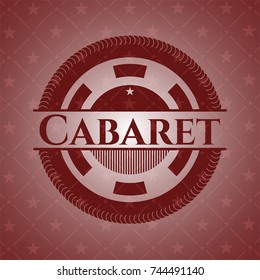 Cabaret badge with red background